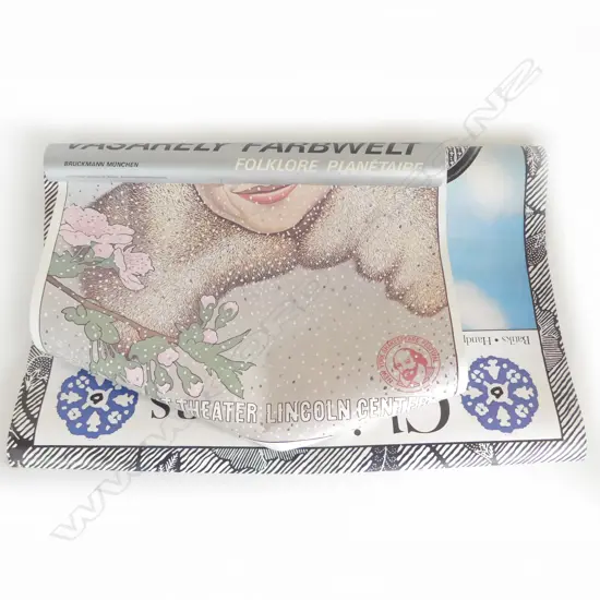 SEL. VINTAGE POSTERS: VASARELY FARBWELT 1977 + The Cheery Orchard 1977 + 2 Mucha 1975 + China Seas 1977 + 