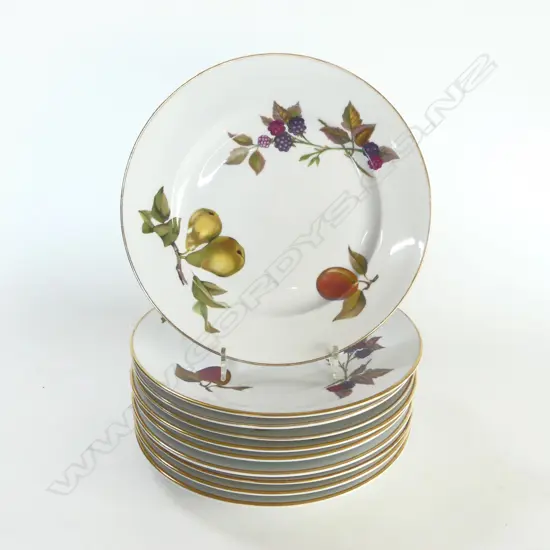 10 ROYAL WORCESTER EVESHAM SIDE PLATES 210mm dia