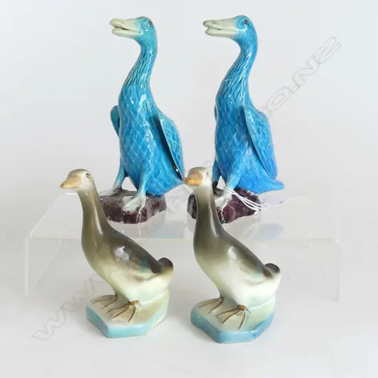 2 PRS ORIENTAL CERAMIC DUCKS H.160mm