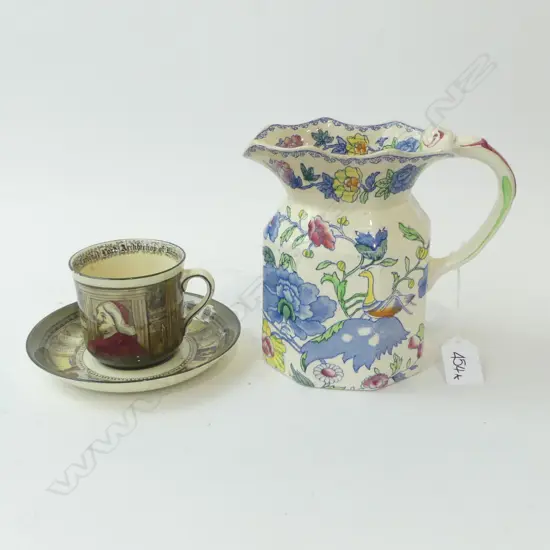 MASONS REGENCY JUG H.160mm + R. DOULTON ARCHBISHOP OF RHEIMS C/S