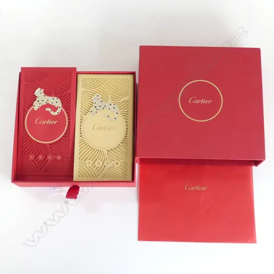 CARTIER LTD. ED. LUNAR NEW YEAR ENVELOPE SET - AS NEW W.195mm