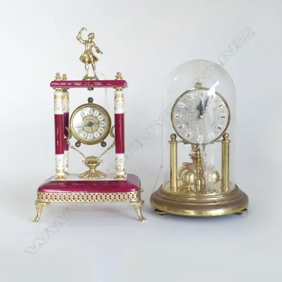 2 GERMAN CLOCKS: DOME & OTHER H.260mm