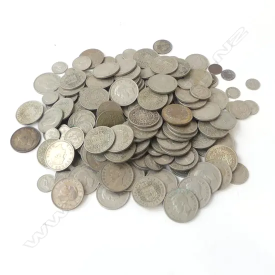 ASST. VINTAGE NZ COINS; HALF CROWNS ETC