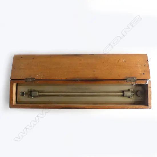 TROUGHTON AND SIMMS LONDON METAL RUNNING RULER CASED