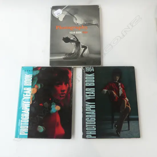 THREE PHOTOGRAPHY YEAR BOOKS 1954, 1963, 1964 FEATURING PHOTOGRAPHERS BLACK & WHITE PHOTOS PUBLISHED IN UK
