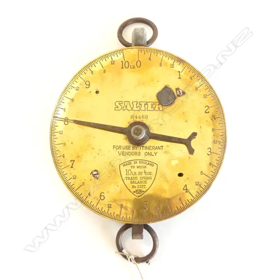 SALTER BRASS FACED SCALES, SPRING BALANCE, DIA 190mm