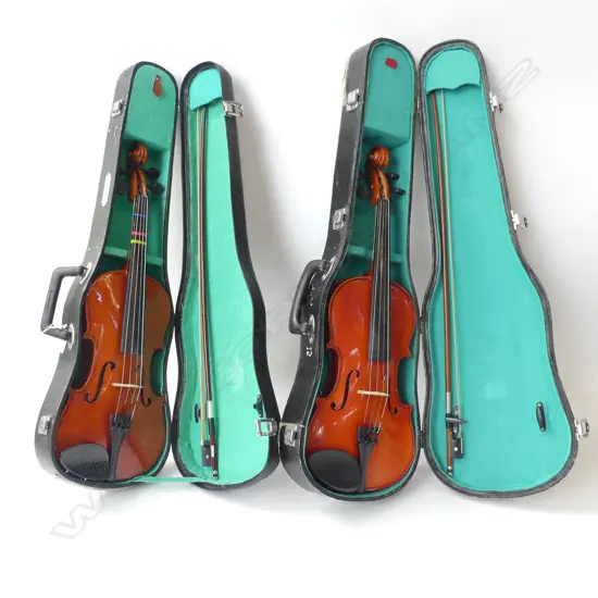 2 CASED VIOLINS