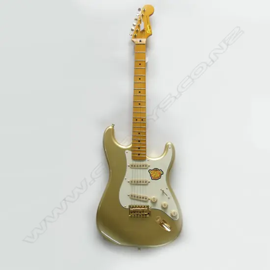 SQUIRE STRATOCASTER GOLD 60TH ANNIVERSARY EDITION ELECTRIC GUITAR BY FENDER WITH SOFT CASE