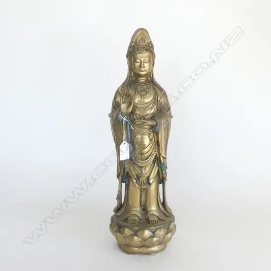 LG BRASS ORIENTAL FEMALE BUDDHA H.470mm