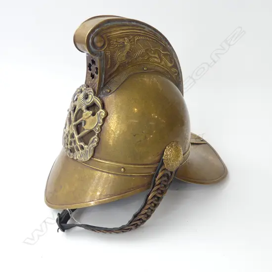 BRASS FIREMANS HELMET