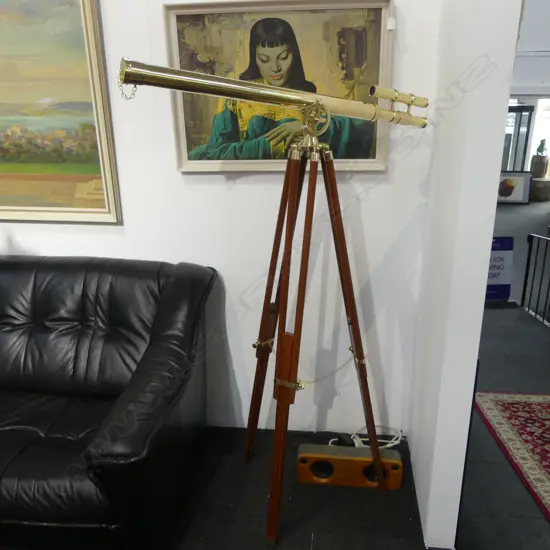 BRASS TELESCOPE ON TRIPOD