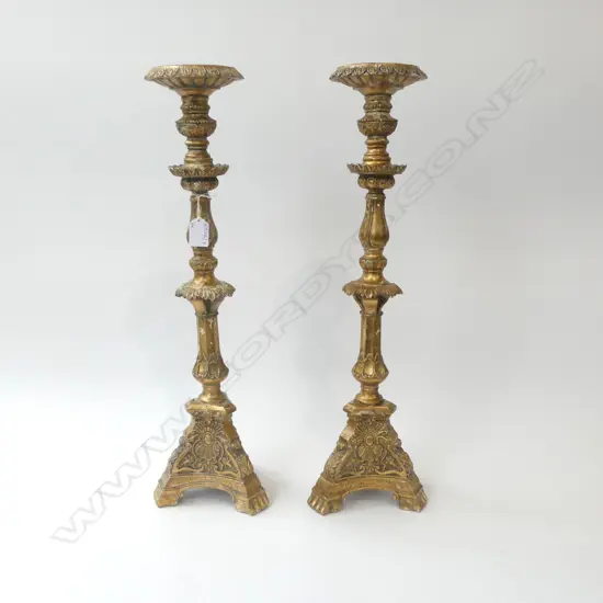 PR FRENCH STYLE GILDED RESIN CANDLESTICKS H.570mm