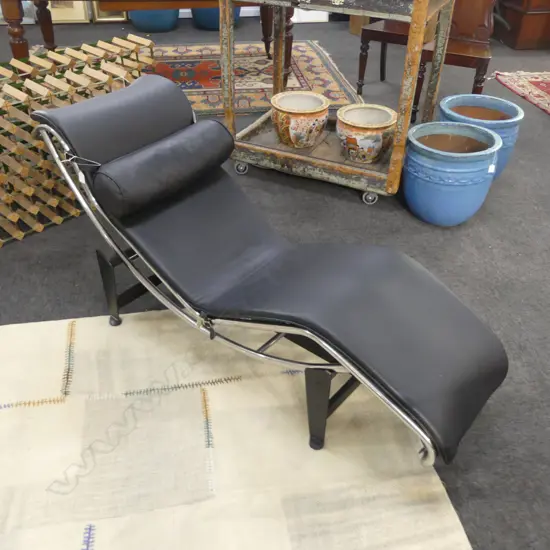 CORBUSIER LC4 STYLE CHAISE LONGUE 500x1550x700mm