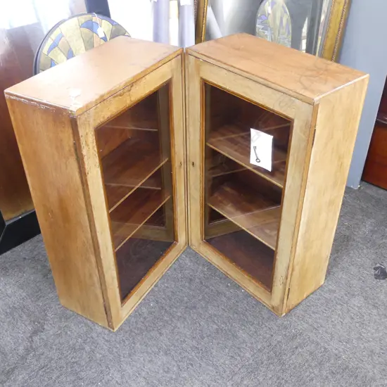 ANTIQUE MAHOGANY TRAVELLING BOOKCASE - FOLDS INTO 450x460x760mm