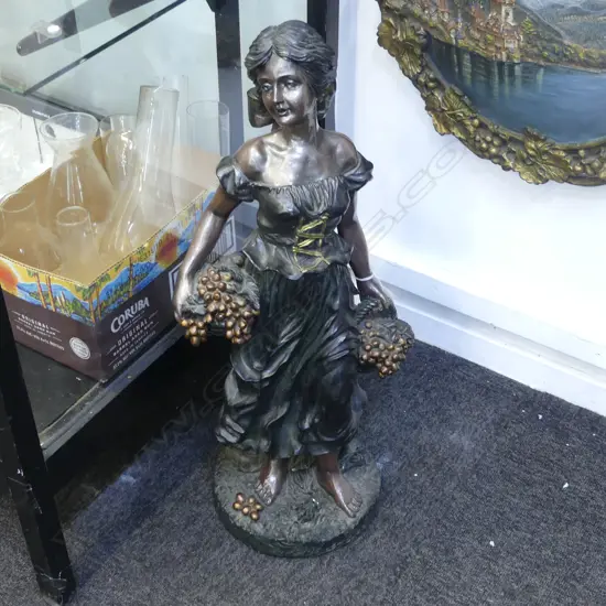 BRONZED RESIN FIGURE H.630mm