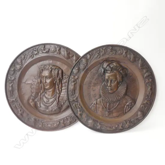 2  LATE 19TH EARLY 2OTH  C FRENCH PLAQUES 570mm