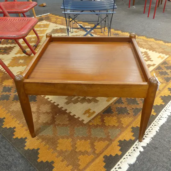 RETRO / MIDCENTURY MAHOGANY COFFEE TABLE 560x560x350mm