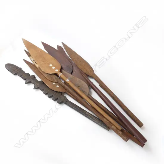 6 TRIBAL WOODEN PADDLES L.930mm + A CLUB ONE A/F