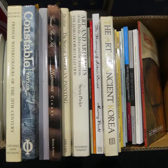 BOX LOT ART CATALOGES & REF BOOKS KOREAN ART 18TH CENT FRENCH ART ETC