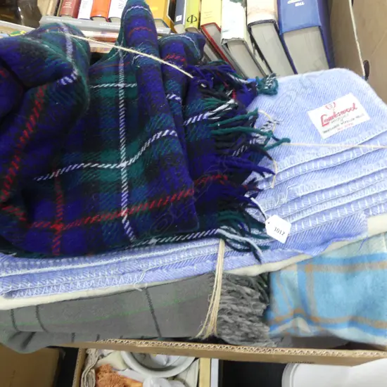 4 VINTAGE WOOL BLANKETS