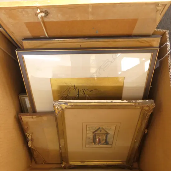 BOX LOT ARTWORKS  PHOTOS ETC