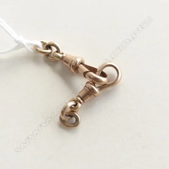 PR ANTIQUE 9CT GOLD FOB WATCH CLIPS