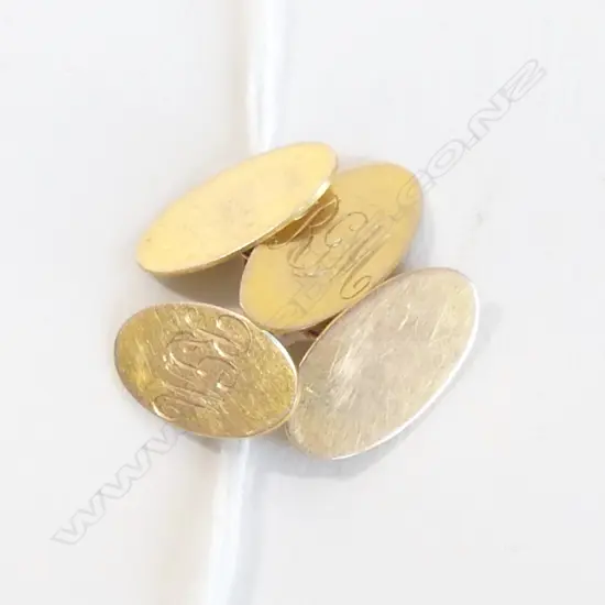 PR 9CT GOLD CUFF LINKS 4gms