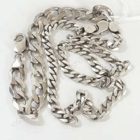 STG SILVER NECKLACE & BRACELET 79.2gms