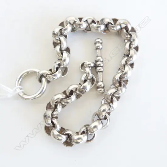 STG SILVER BELCHER LINK BRACELET L.240mm 38.8gms