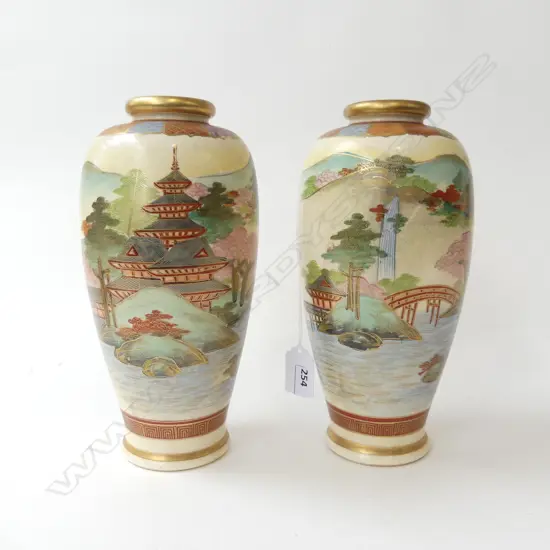 PR SATSUMA VASES, SIGNED H.220mm