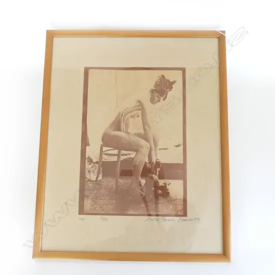 VICTORIA EDWARDS, UNTITLED w CHAIR, PHOTOLITHOGRAPH 21/50, SIGNED & DATED 1975, 400 x 280mm