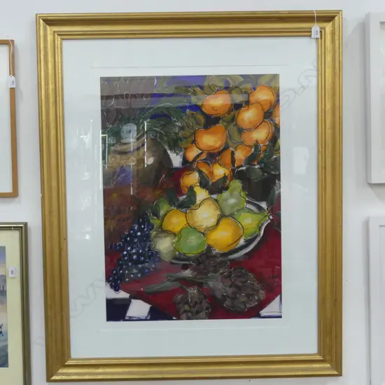 AMANDA KEMP STILL LIFE, PASTEL. SIGNED, DATED 1990. 720 x 500MM