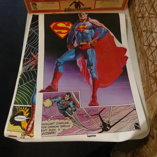 1970 SUPERMAN & SPIDERMAN POSTERS