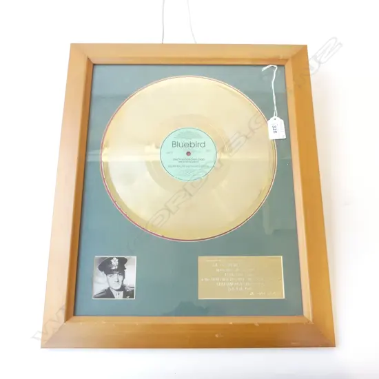FRAMED COLLECTORS ED THE GLENN MILLAR BAND GOLD RECORD, CHATTANOOGA CHOO CHOO