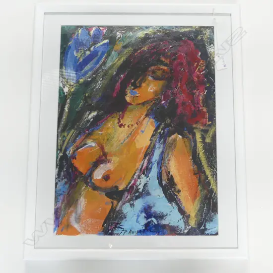 PETER AUGUSTIN, UNTITLED ABSTRACT NUDE, OIL ON CANVAS 490x356mm