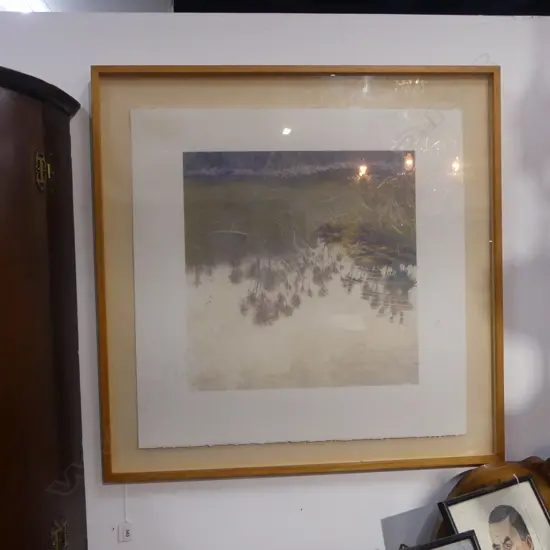 'RIVERSIDE' UNSIGNED ETCHING, 400 x 400mm