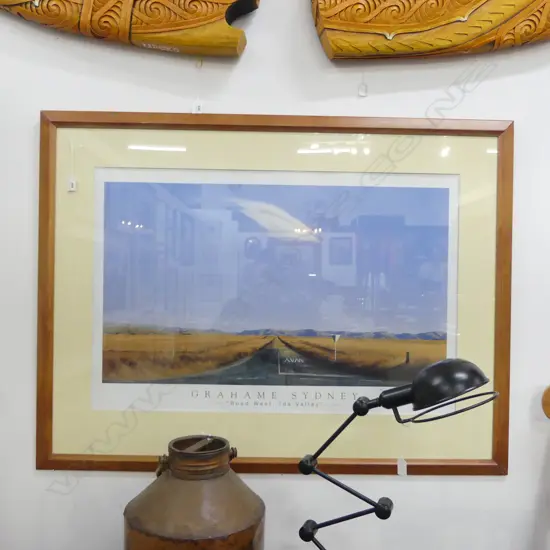 GRAHAM SYDNEY 'ROAD WEST, IDA VALLEY' SIGNED POSTER 620x900mm