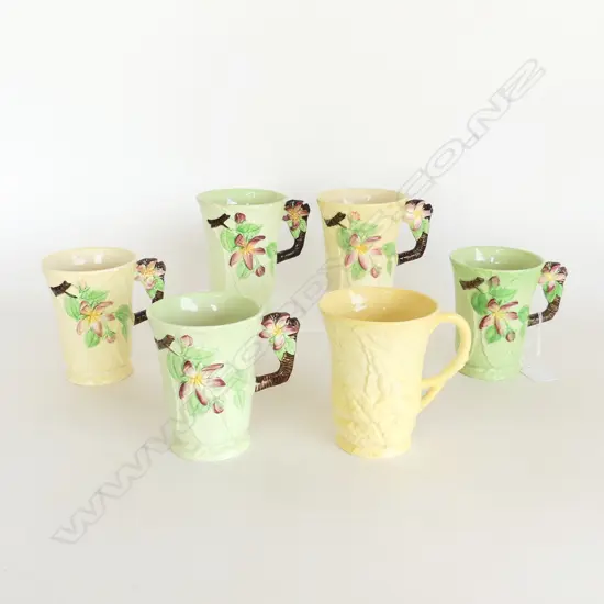 6 CARLTONWARE  LEAF PAT MUGS