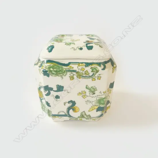 ANTIQUE POT POURI BY MASONS FOR FLORIS PERFUMERY OF LONDON LIDDED CONTAINER H.120MM