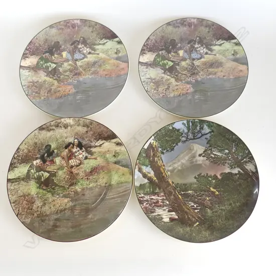 4 NEW ZEALAND THEMED ROYAL DOULTON PLATES, DIA. 270mm (all w wall hangers)