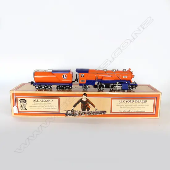 LIONEL TRAINS 255E LOCOMOTIVE AND TENDER w PROTO-SOUND 2.0, L.500mm BOXED - O GAUGE