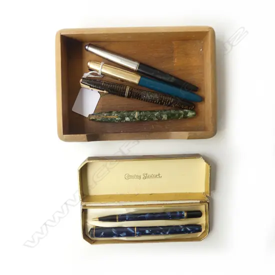 6 PENS; 4 14ct GOLD NIB