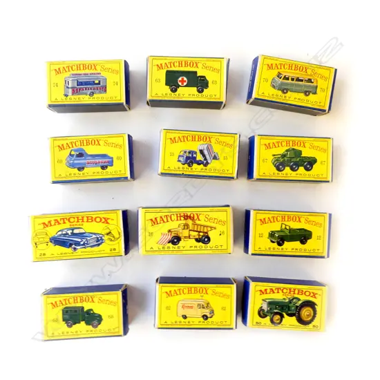 12 ASST. MATCHBOX LESNEY CARS