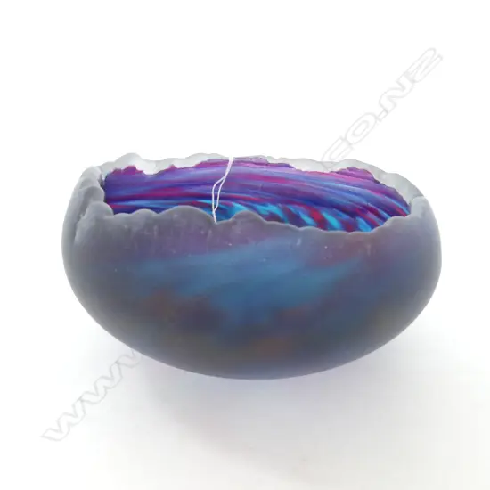 KALEIDOSCOPIC BOWL, VOLCANIC CAST GLASS, DE FLUTE STUDIO 2006. DIA.170mm