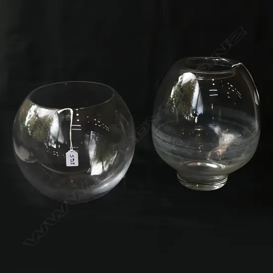 2 LG GLASS BOWLS H.310mm