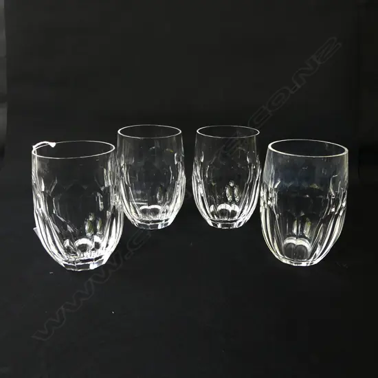 4 WATERFORD CURRAGHMORE TUMBLERS H.115mm (1 w. 2 small chips)