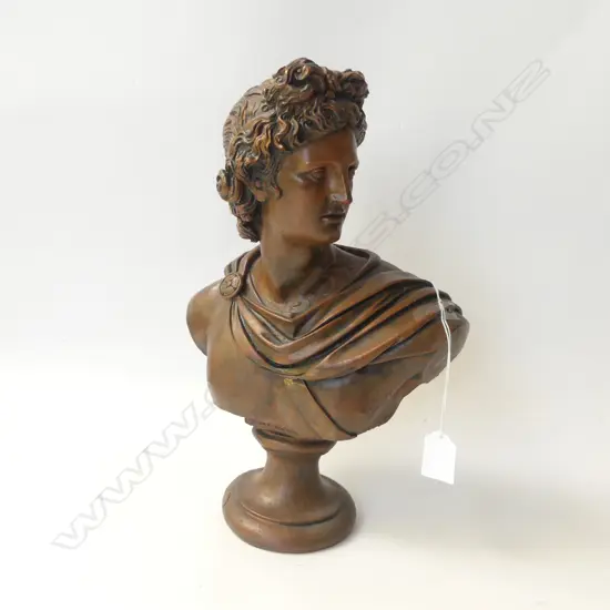 APOLLO PLASTER CAST BUST H330MM