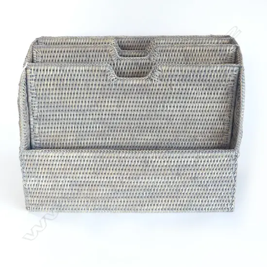 WOVEN CANE DESK ORGANISER 450x210x350mm