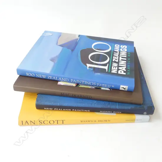 4 NZ ART BOOKS; IAN SCOTT, MACDIARMID, 2 OTHER