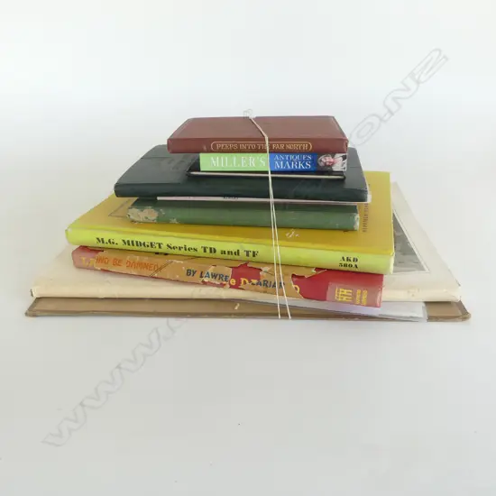 ASSORTED REFERENCE BOOKS INCL; RUGS, DOLLS, CARS,FISHING, PORCELAIN ETC